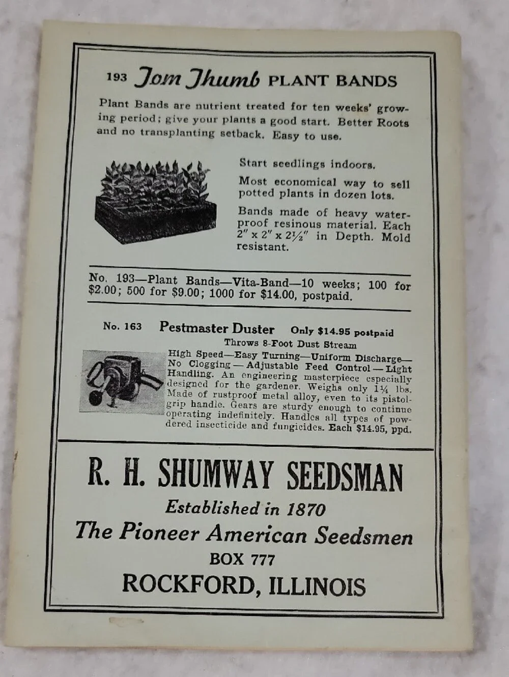 Vintage Shumway's Handy Culture Book and Canning Recipes -